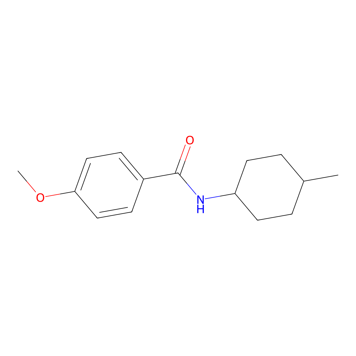 4-methoxy-N-(4-methylcyclohexyl)benzamide molecular structure, CAS 710291-33-1