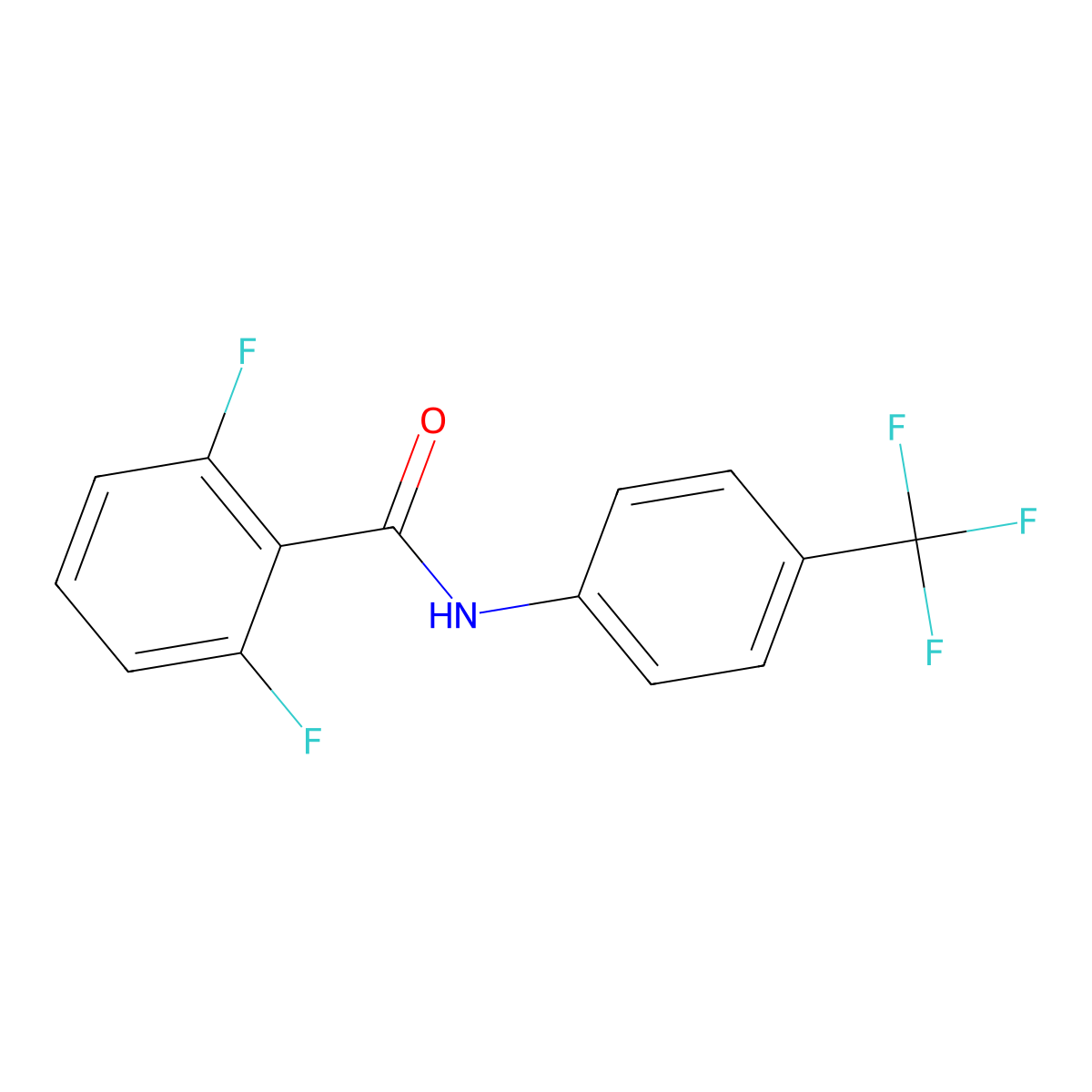 2,6-Difluoro-N-(4-(trifluoromethyl)phenyl)benzamide molecular structure, CAS 710291-55-7