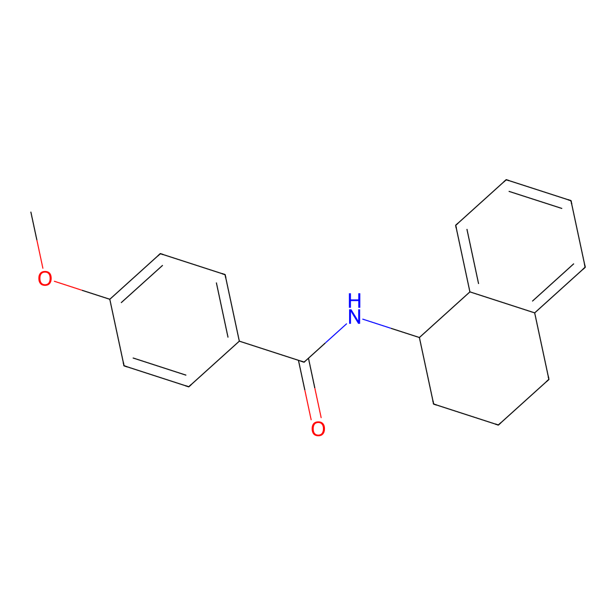 4-methoxy-N-(1,2,3,4-tetrahydronaphthalen-1-yl)benzamide molecular structure, CAS 710292-07-2