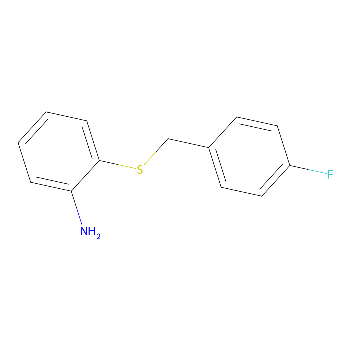 2-[(4-Fluorophenyl)methylsulfanyl]aniline molecular structure, CAS 710292-49-2