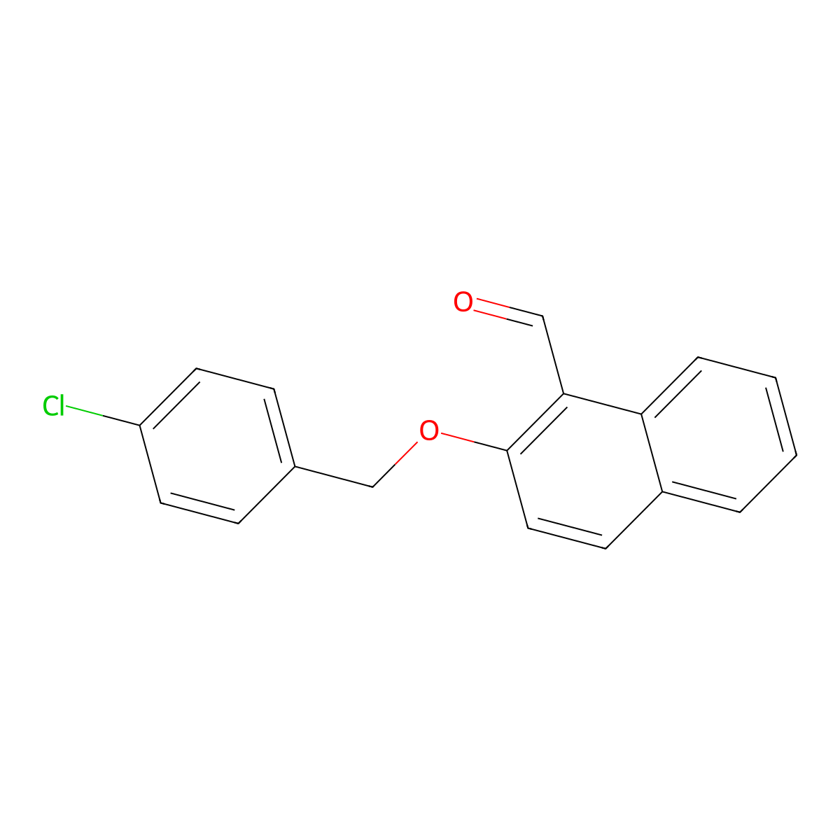 2-[(4-Chlorobenzyl)oxy]naphthalene-1-carbaldehyde molecular structure, CAS 710296-44-9