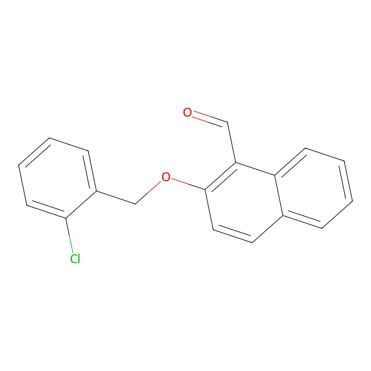 2-[(2-Chlorophenyl)methoxy]naphthalene-1-carbaldehyde molecular structure, CAS 710296-47-2