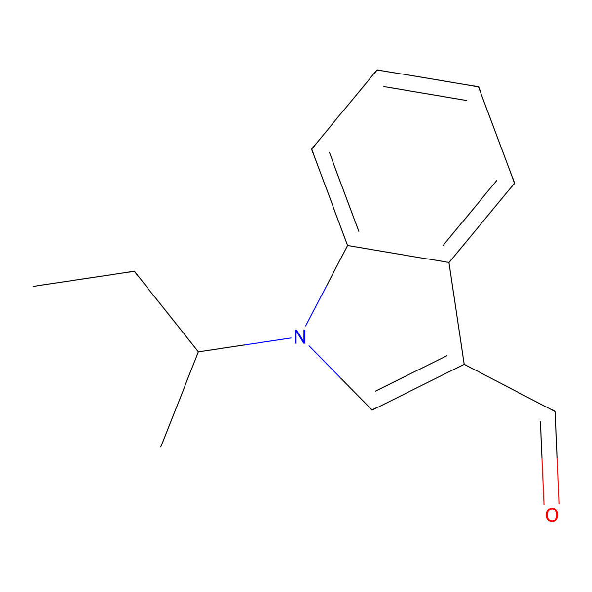 1-(sec-Butyl)-1H-indole-3-carbaldehyde molecular structure, CAS 710296-59-6
