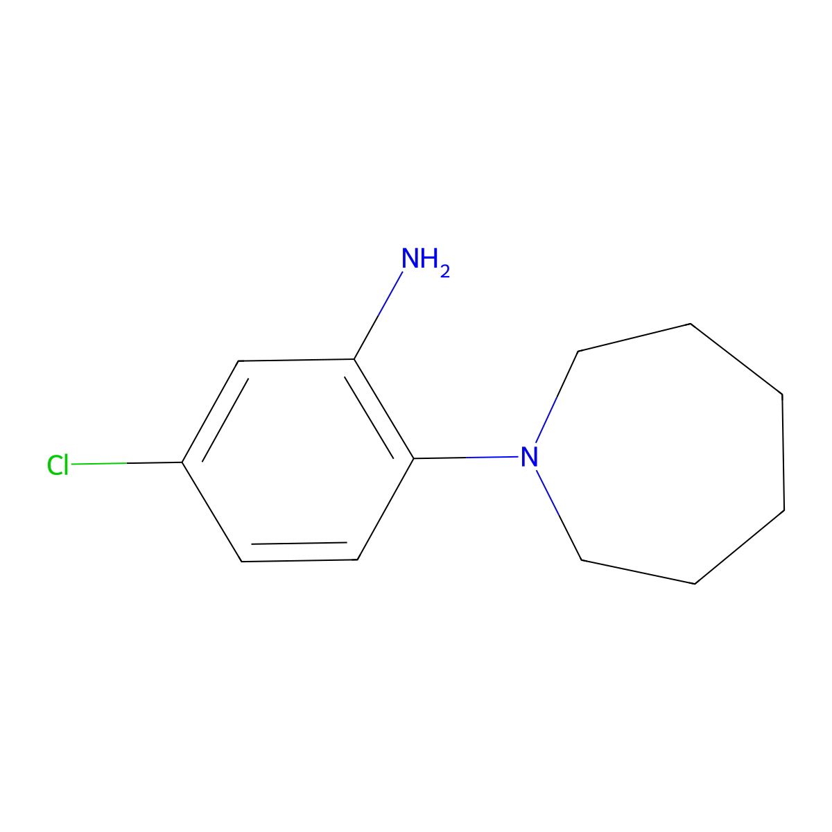 2-(Azepan-1-yl)-5-chloroaniline molecular structure, CAS 710301-04-5