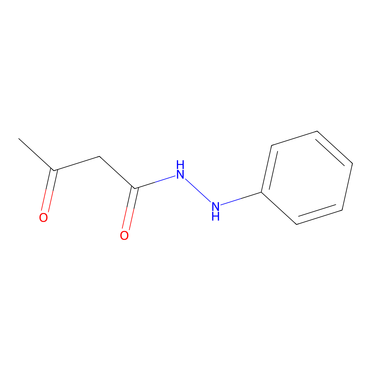 3-oxo-N'-phenylbutanehydrazide molecular structure, CAS 710307-89-4