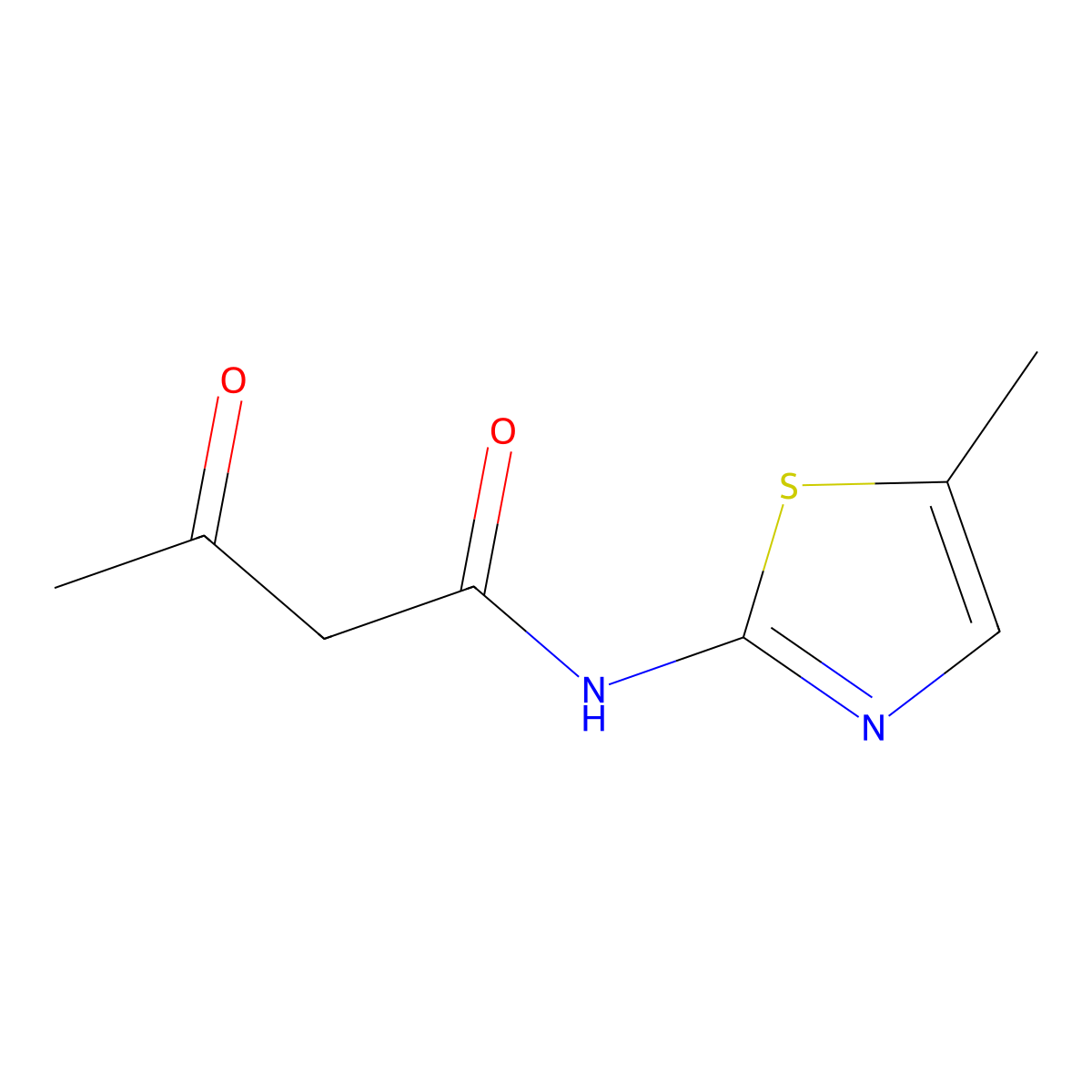 N-(5-methyl-1,3-thiazol-2-yl)-3-oxobutanamide molecular structure, CAS 710308-03-5