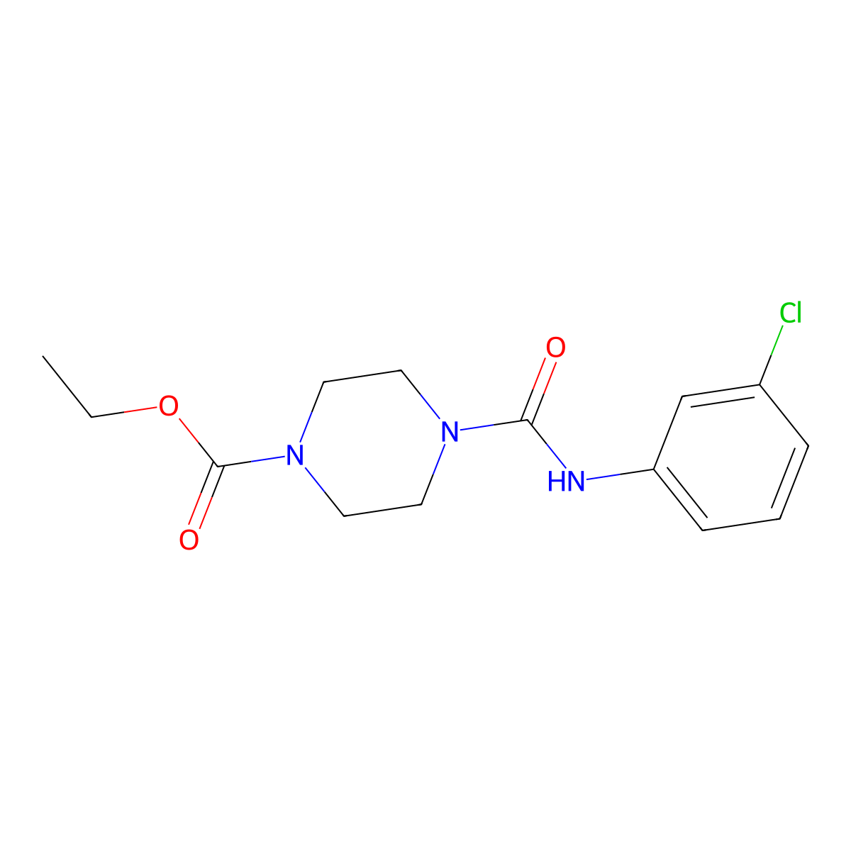 Ethyl 4-[(3-chlorophenyl)carbamoyl]piperazine-1-carboxylate molecular structure, CAS 710309-23-2