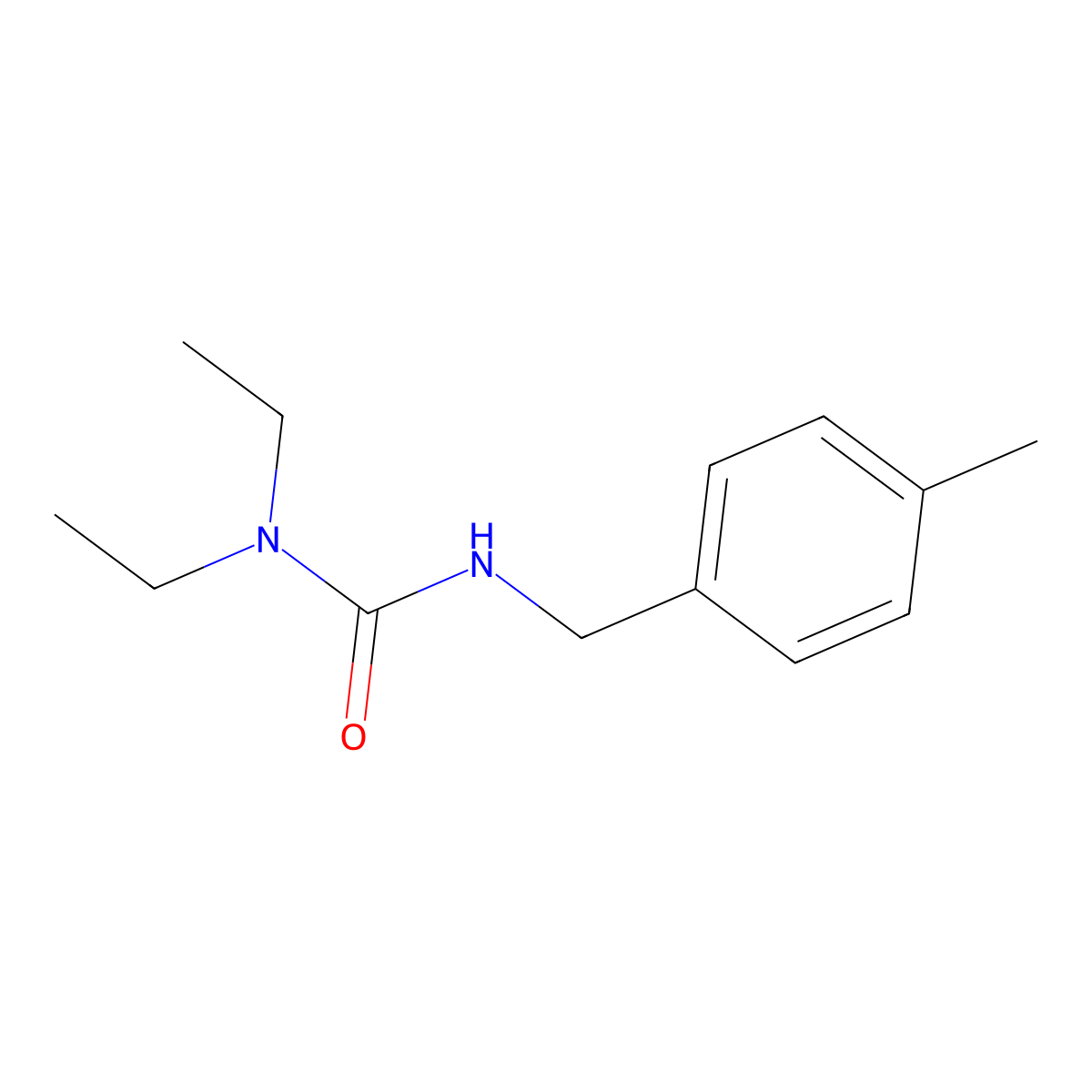 1,1-Diethyl-3-(4-methylbenzyl)urea molecular structure, CAS 710309-82-3