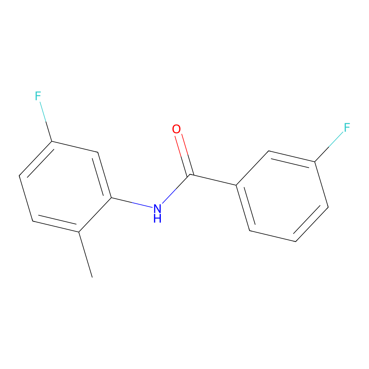 3-fluoro-N-(5-fluoro-2-methylphenyl)benzamide molecular structure, CAS 710309-87-8