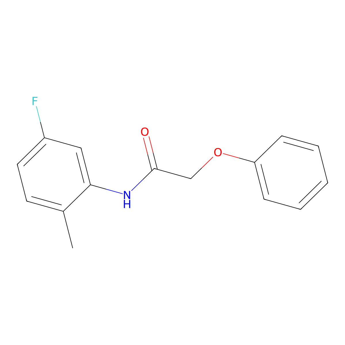 N-(5-fluoro-2-methylphenyl)-2-phenoxyacetamide molecular structure, CAS 710309-88-9