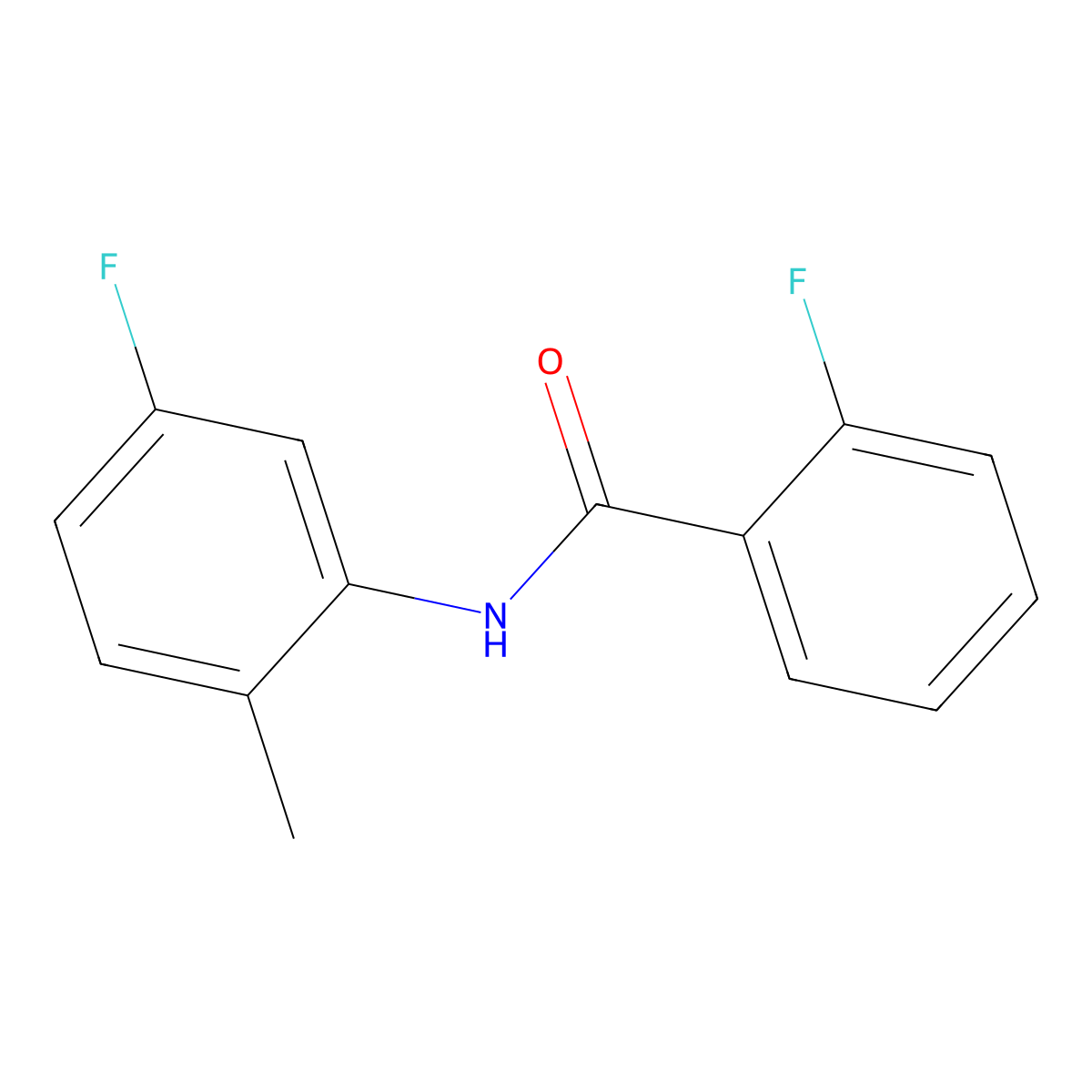 2-fluoro-N-(5-fluoro-2-methylphenyl)benzamide molecular structure, CAS 710310-20-6
