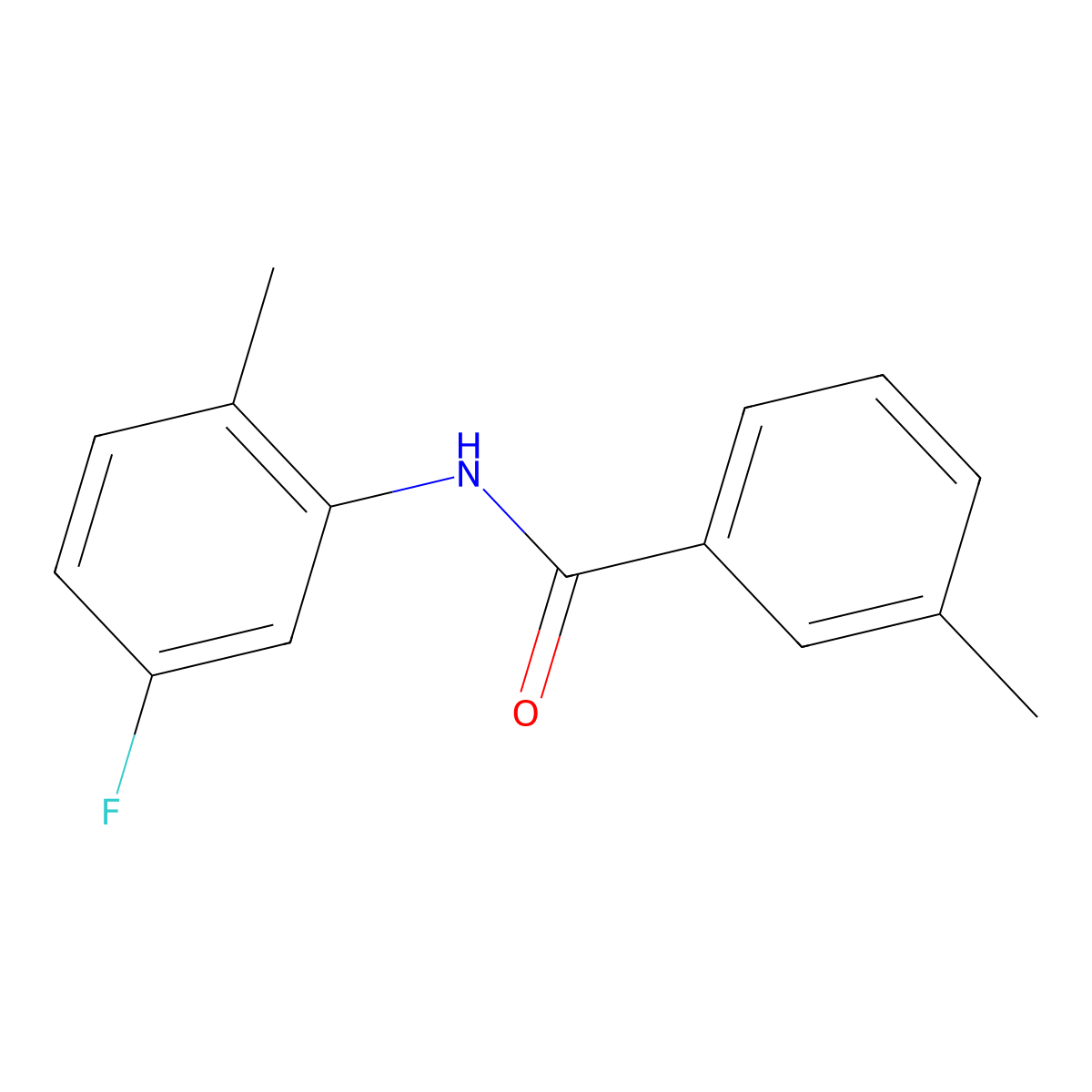 N-(5-fluoro-2-methylphenyl)-3-methylbenzamide molecular structure, CAS 710310-21-7