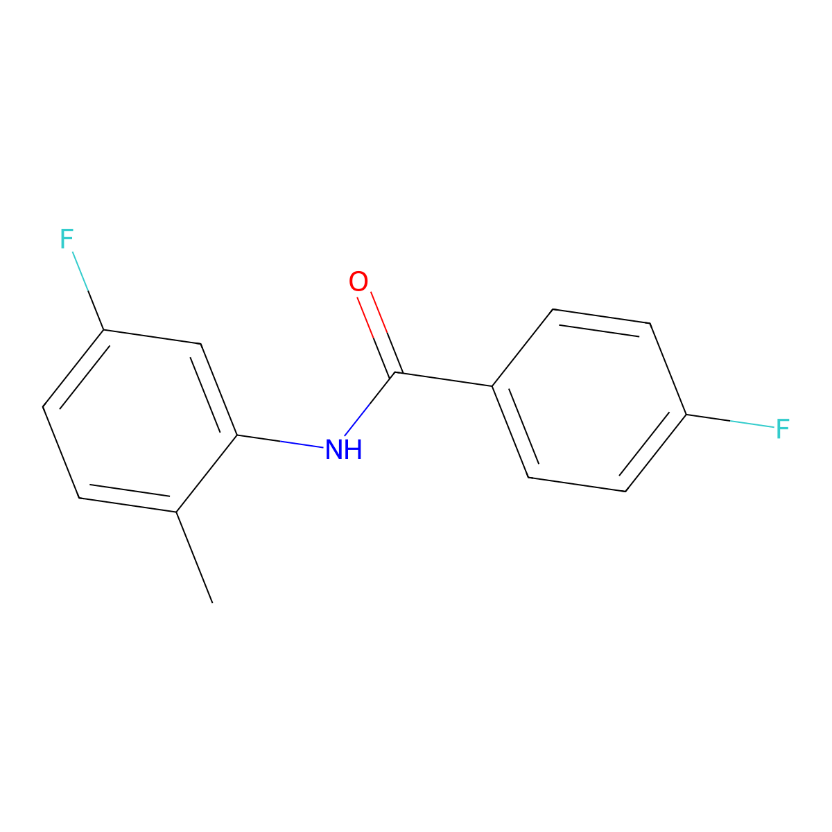 4-fluoro-N-(5-fluoro-2-methylphenyl)benzamide molecular structure, CAS 710310-25-1