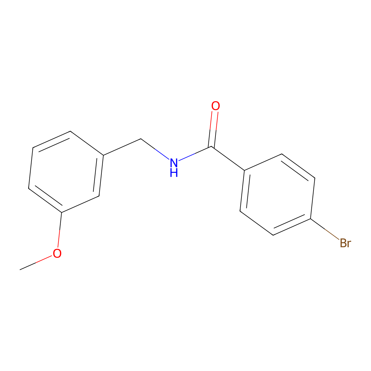 4-bromo-N-[(3-methoxyphenyl)methyl]benzamide molecular structure, CAS 710310-41-1