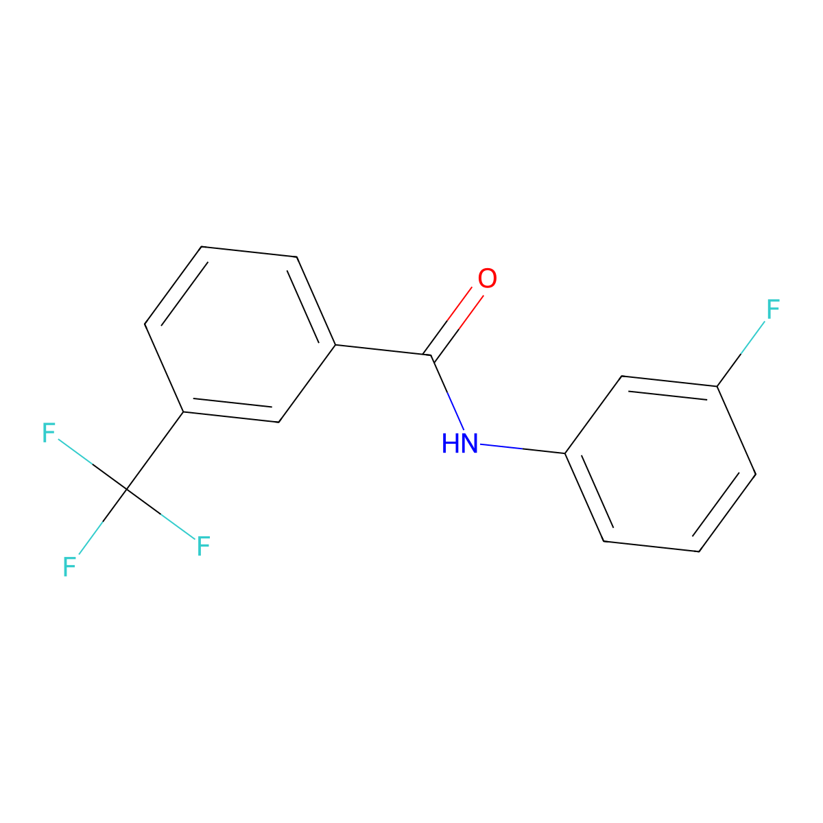 N-(3-fluorophenyl)-3-(trifluoromethyl)benzamide molecular structure, CAS 710310-53-5
