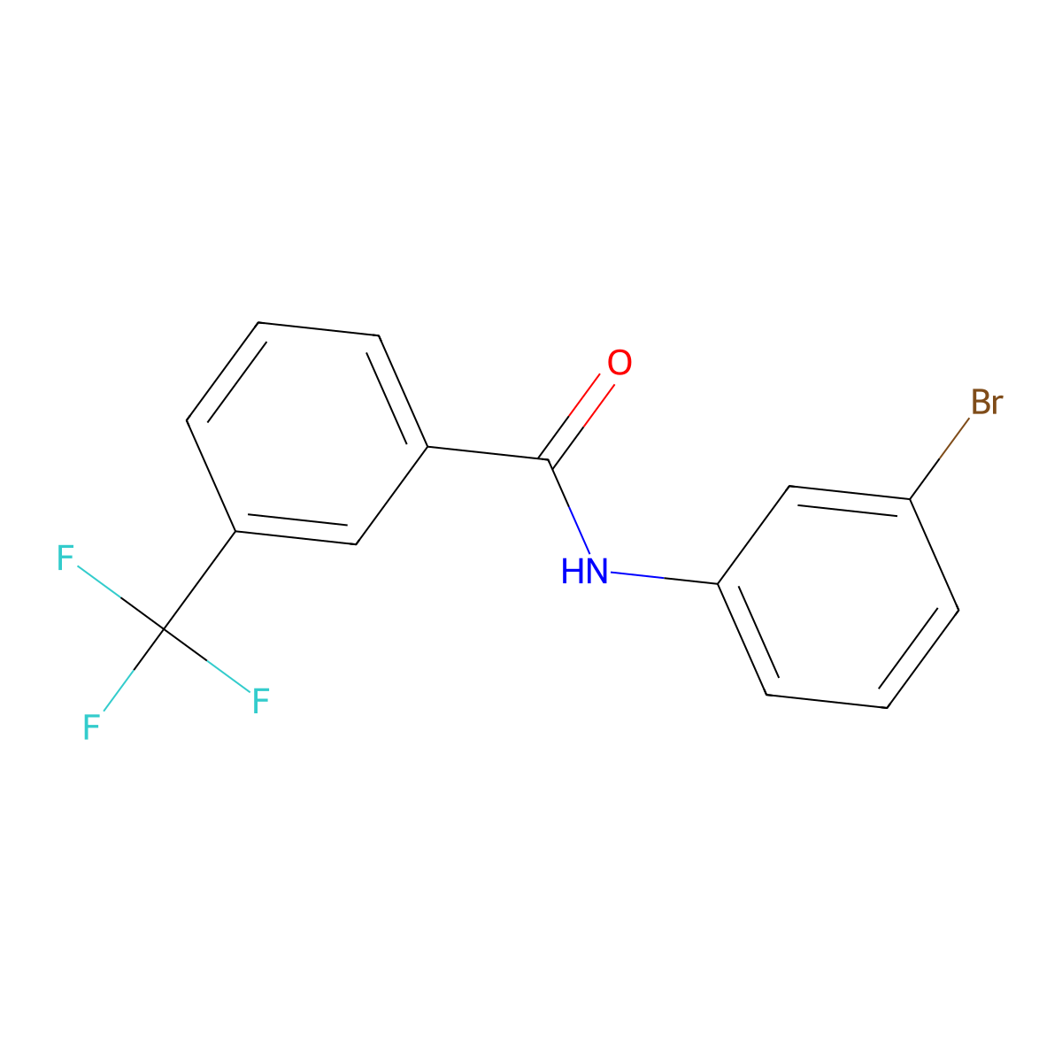 N-(3-bromophenyl)-3-(trifluoromethyl)benzamide molecular structure, CAS 710310-54-6