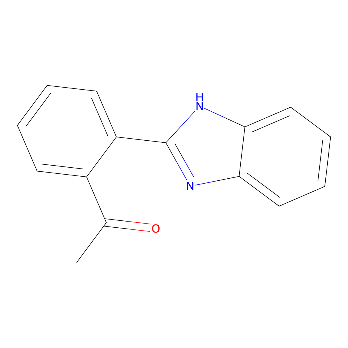 1-(2-(1H-Benzo[d]imidazol-2-yl)phenyl)ethanone molecular structure, CAS 710311-76-5