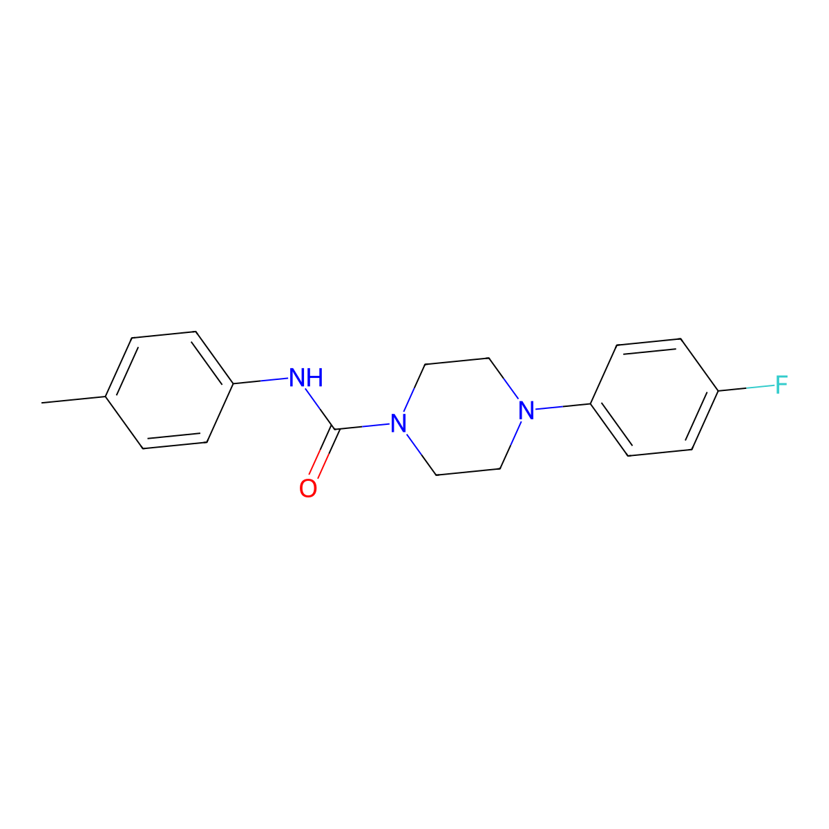 4-(4-fluorophenyl)-N-(4-methylphenyl)piperazine-1-carboxamide molecular structure, CAS 710312-06-4