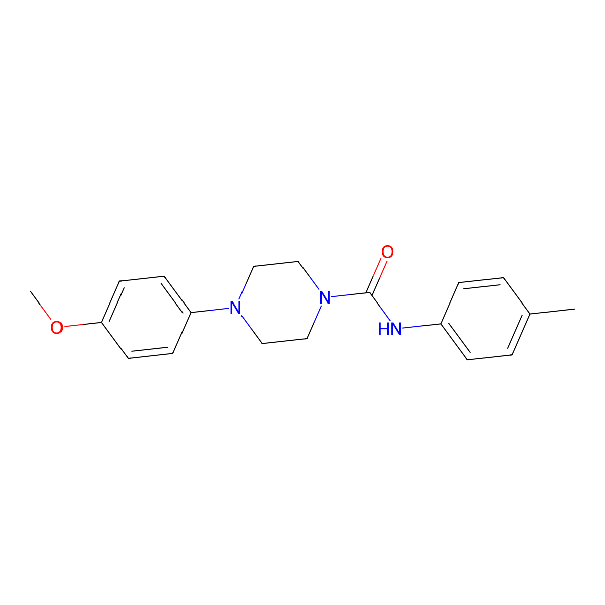 4-(4-methoxyphenyl)-N-(4-methylphenyl)piperazine-1-carboxamide molecular structure, CAS 710312-08-6
