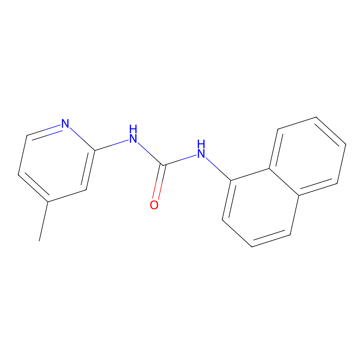 1-(4-Methylpyridin-2-yl)-3-naphthalen-1-ylurea molecular structure, CAS 710314-92-4