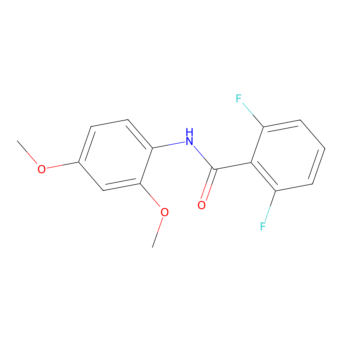 N-(2,4-dimethoxyphenyl)-2,6-difluorobenzamide molecular structure, CAS 710315-06-3