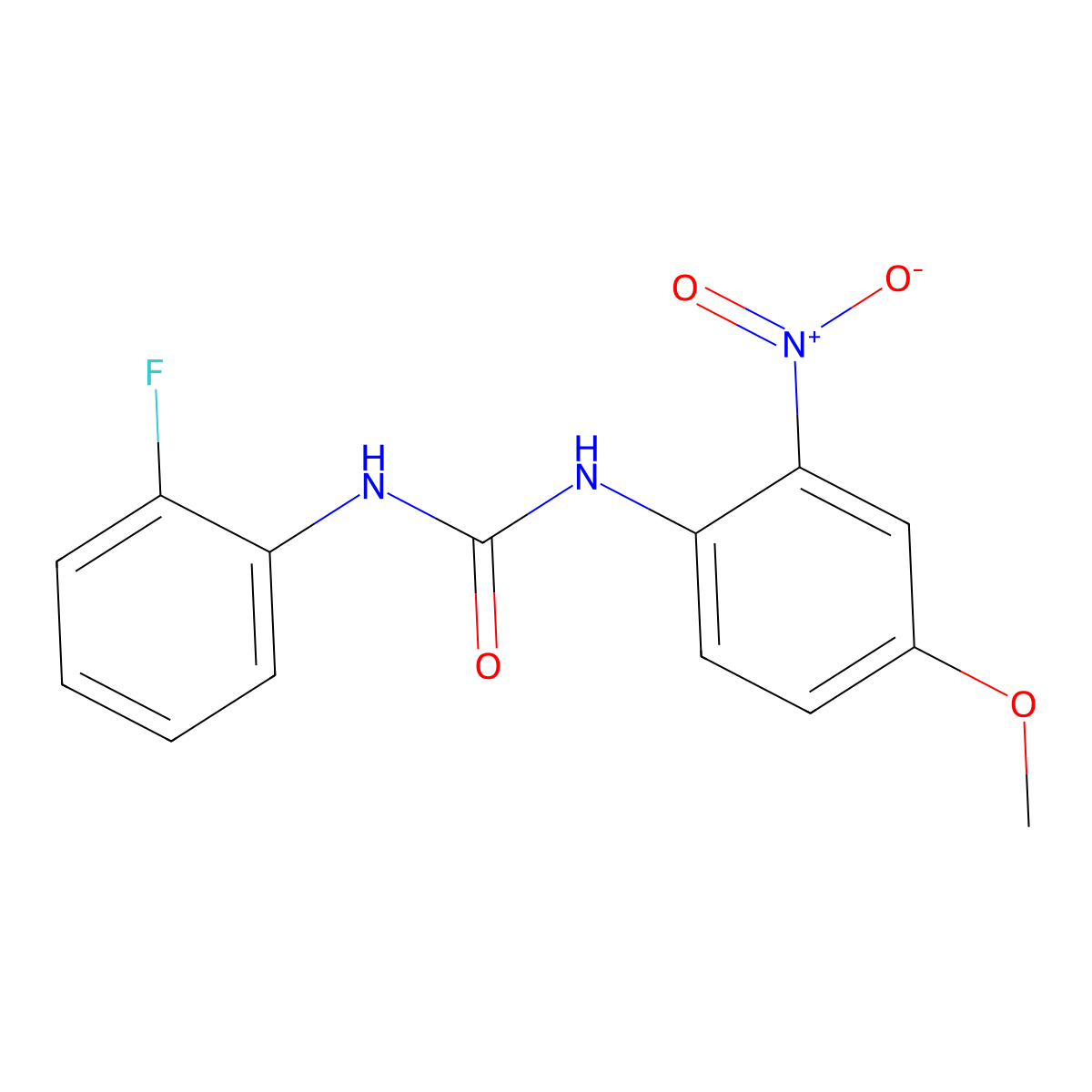 1-(2-Fluorophenyl)-3-(4-methoxy-2-nitrophenyl)urea molecular structure, CAS 710315-18-7