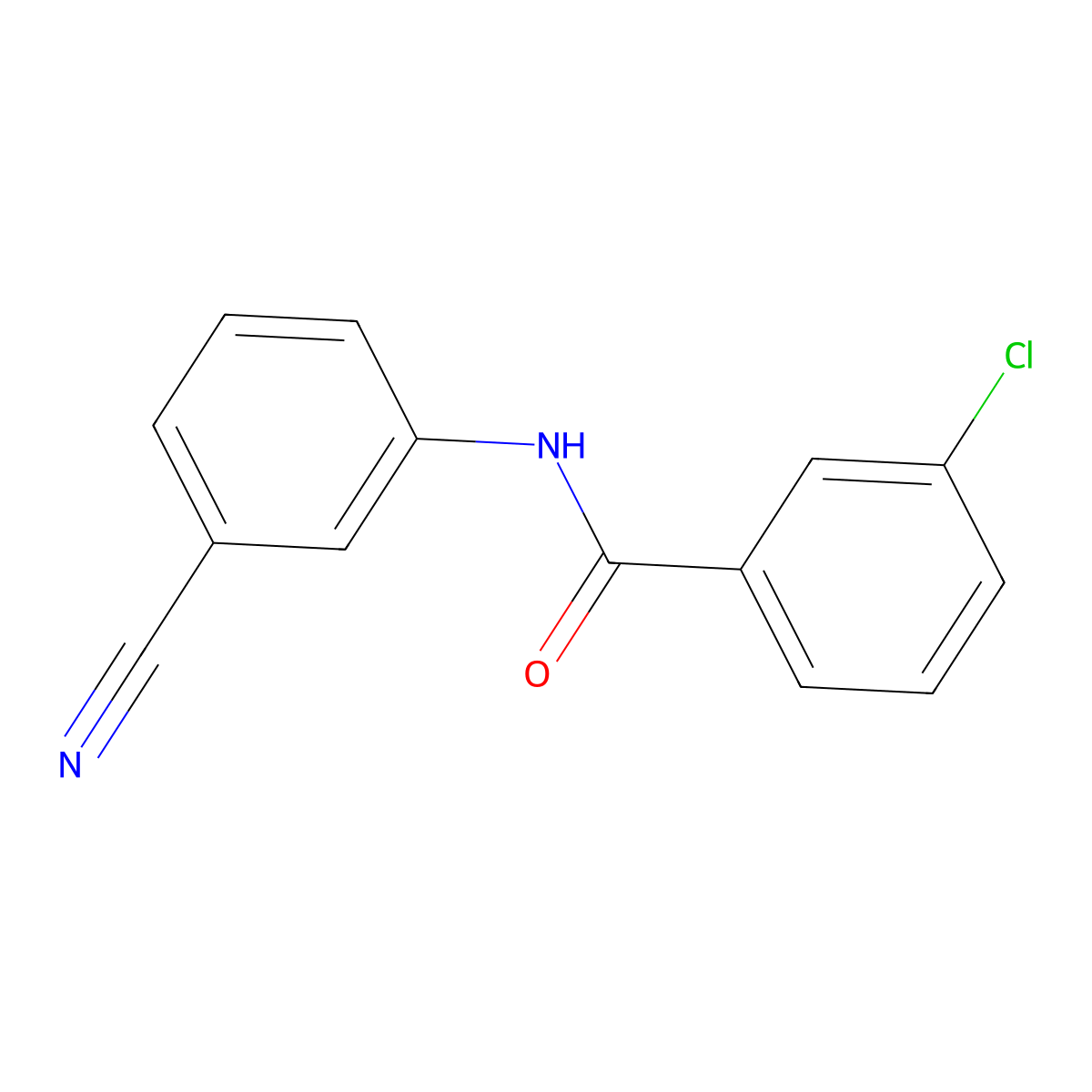 3-chloro-N-(3-cyanophenyl)benzamide molecular structure, CAS 710315-91-6