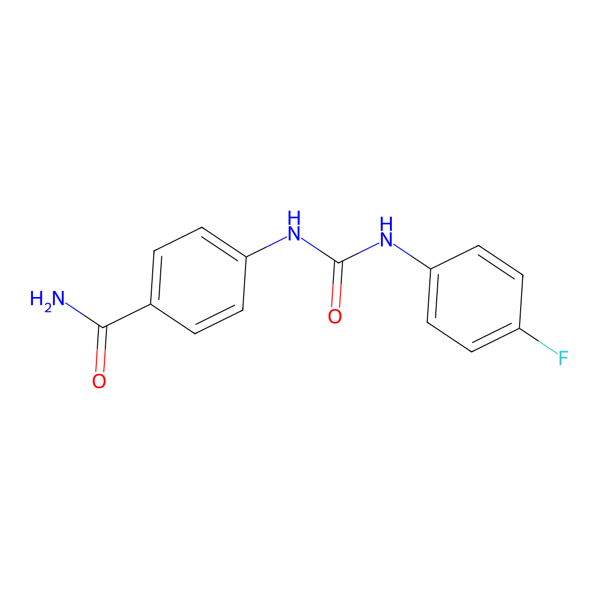 4-[(4-Fluorophenyl)carbamoylamino]benzamide molecular structure, CAS 710317-46-7