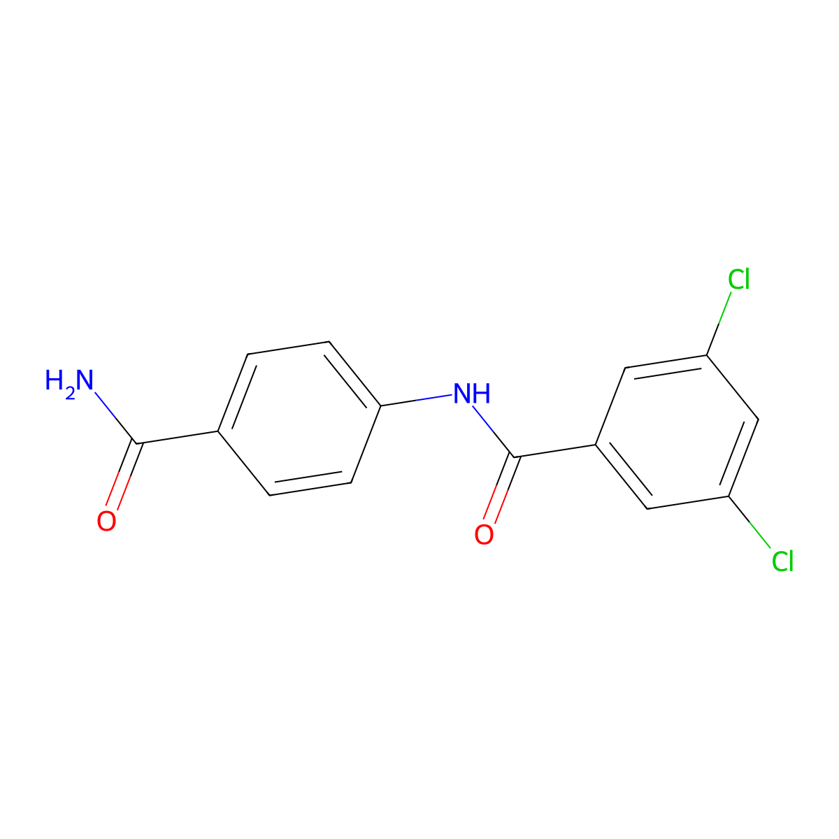 N-(4-carbamoylphenyl)-3,5-dichlorobenzamide molecular structure, CAS 710317-48-9