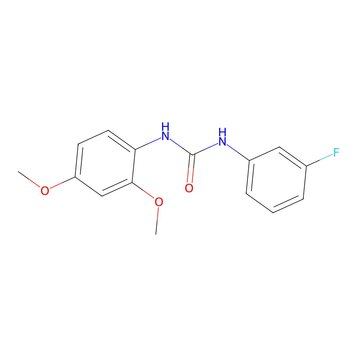 1-(2,4-Dimethoxyphenyl)-3-(3-fluorophenyl)urea molecular structure, CAS 710317-77-4