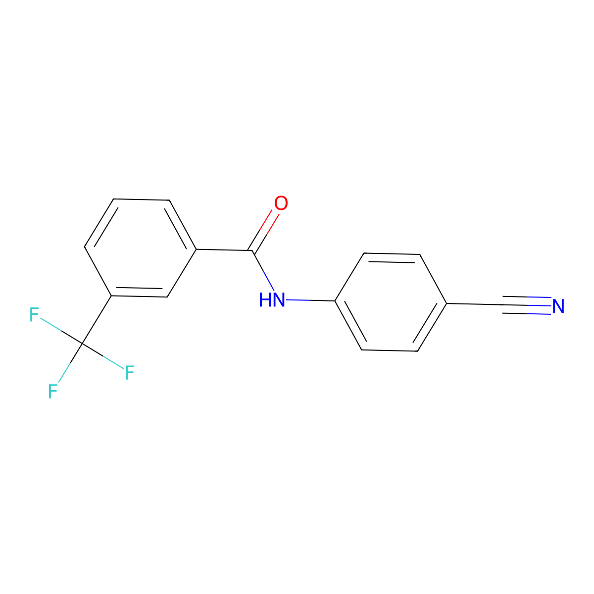N-(4-cyanophenyl)-3-(trifluoromethyl)benzamide molecular structure, CAS 710317-95-6