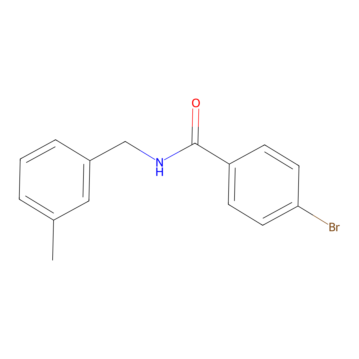 4-bromo-N-(3-methylbenzyl)benzamide molecular structure, CAS 710318-35-7