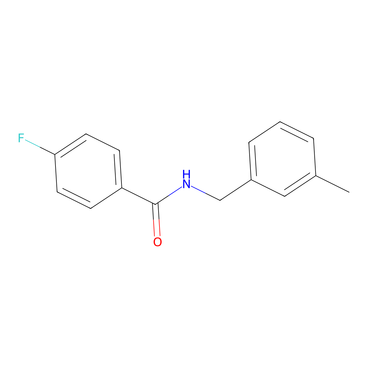 4-fluoro-N-(3-methylbenzyl)benzamide molecular structure, CAS 710318-36-8