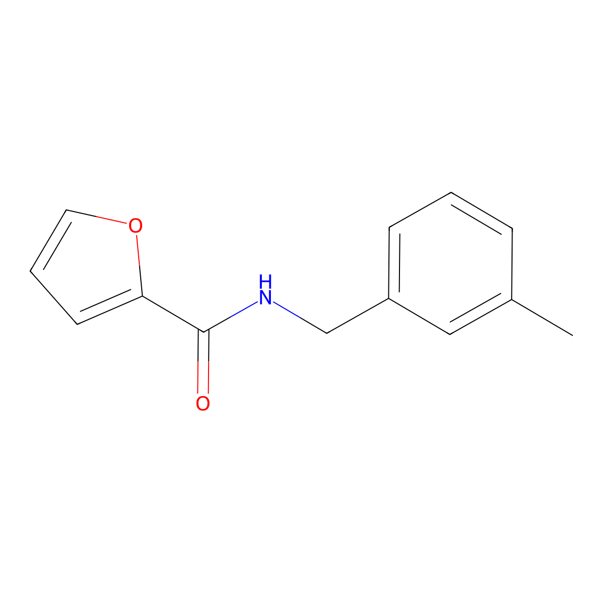 N-[(3-methylphenyl)methyl]furan-2-carboxamide molecular structure, CAS 710318-40-4