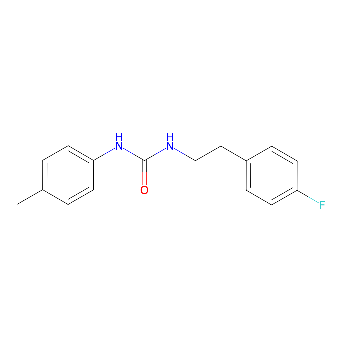 1-[2-(4-Fluorophenyl)ethyl]-3-(4-methylphenyl)urea molecular structure, CAS 710318-92-6