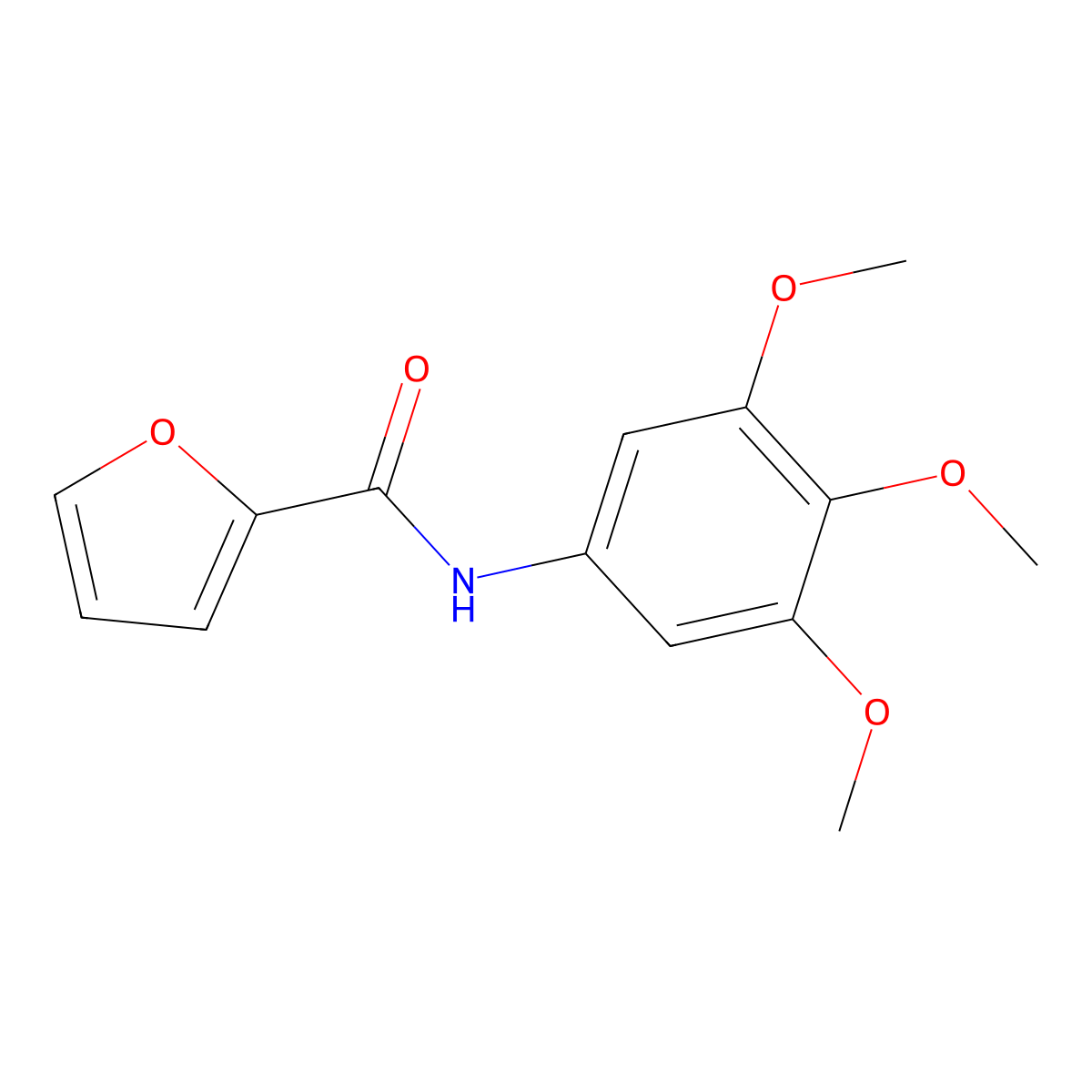 N-(3,4,5-trimethoxyphenyl)furan-2-carboxamide molecular structure, CAS 710319-43-0