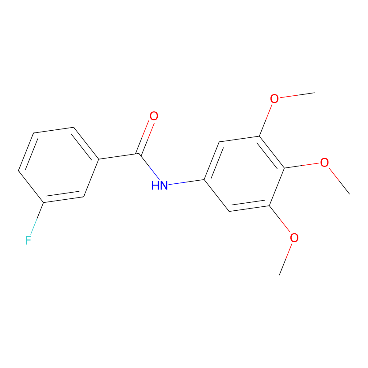 3-fluoro-N-(3,4,5-trimethoxyphenyl)benzamide molecular structure, CAS 710319-47-4
