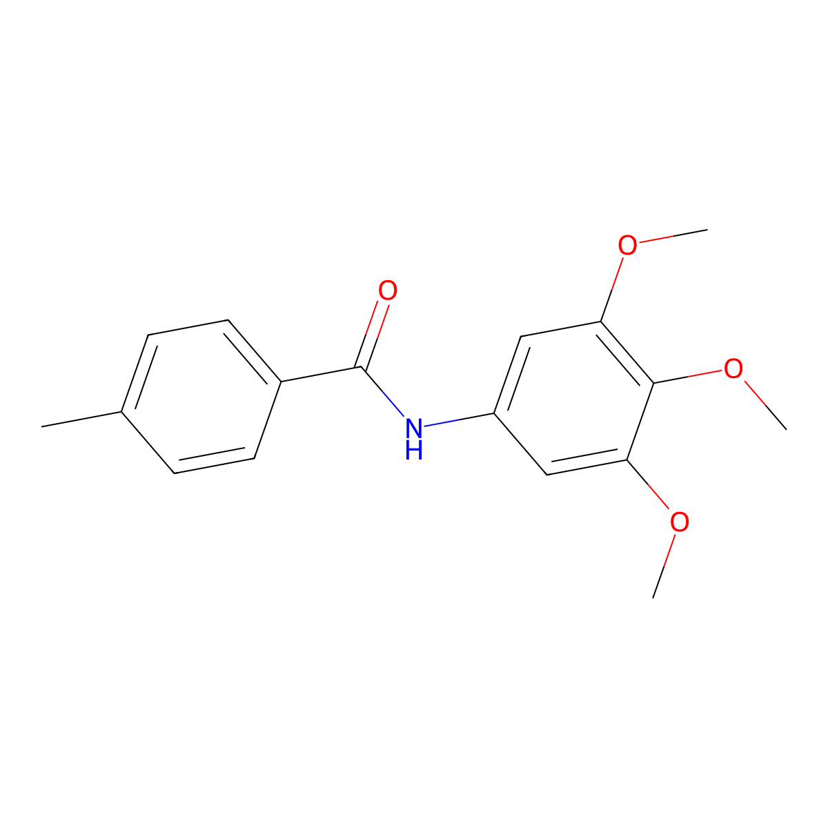 4-methyl-N-(3,4,5-trimethoxyphenyl)benzamide molecular structure, CAS 710319-49-6