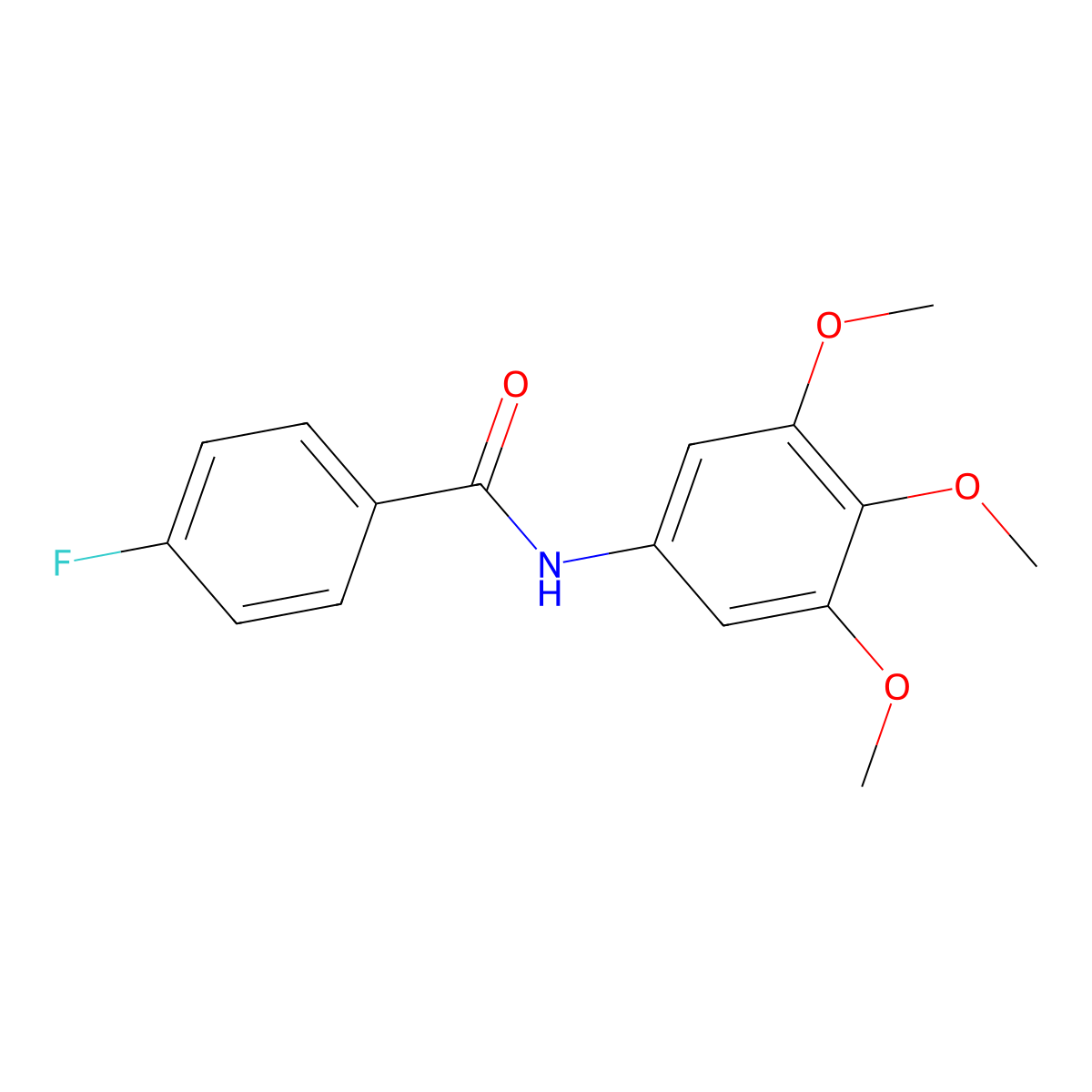 4-fluoro-N-(3,4,5-trimethoxyphenyl)benzamide molecular structure, CAS 710319-51-0