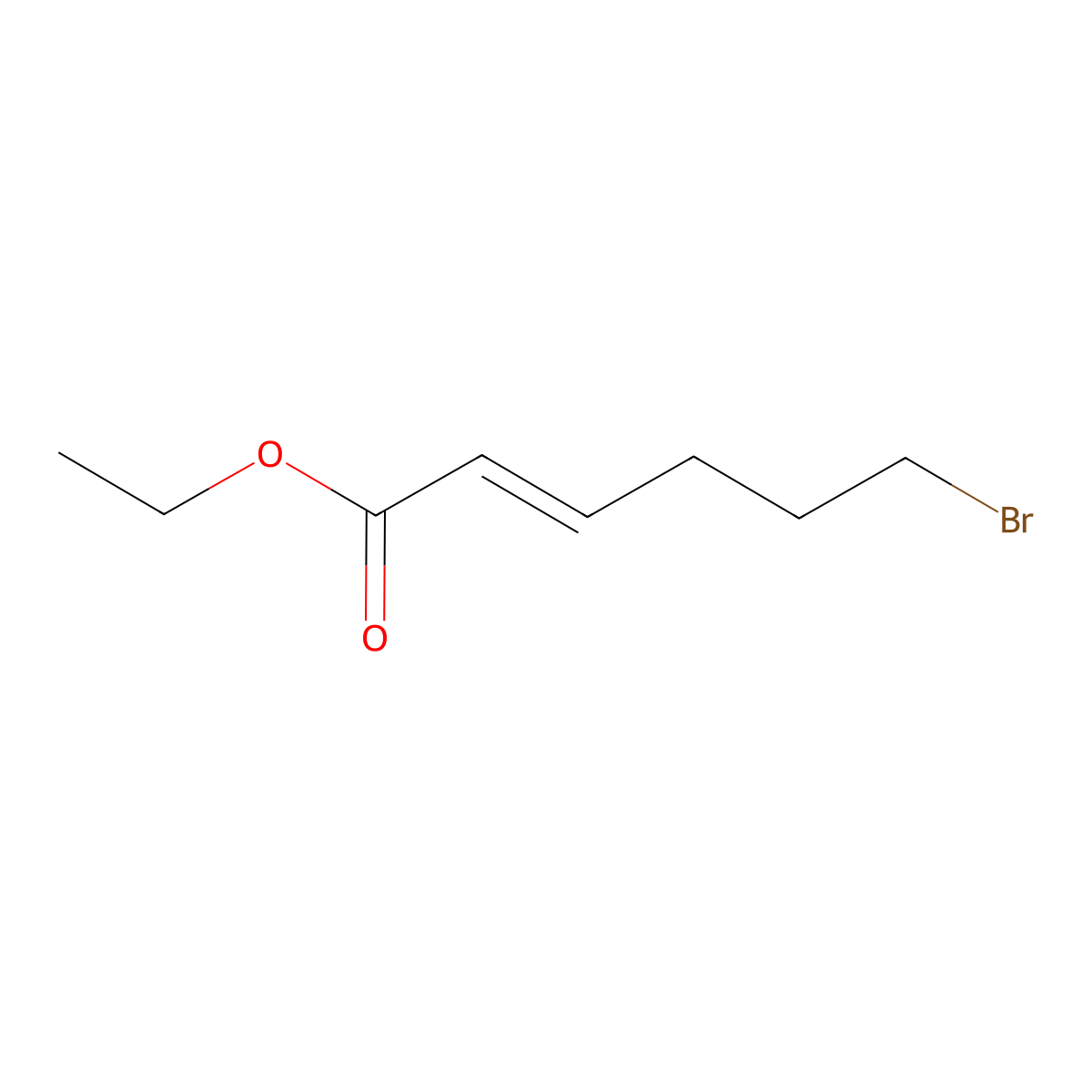 Ethyl (2E)-6-bromohex-2-enoate molecular structure, CAS 71032-10-5