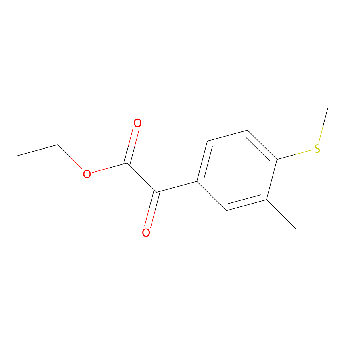 Ethyl 2-(3-methyl-4-(methylthio)phenyl)-2-oxoacetate molecular structure, CAS 710322-91-1