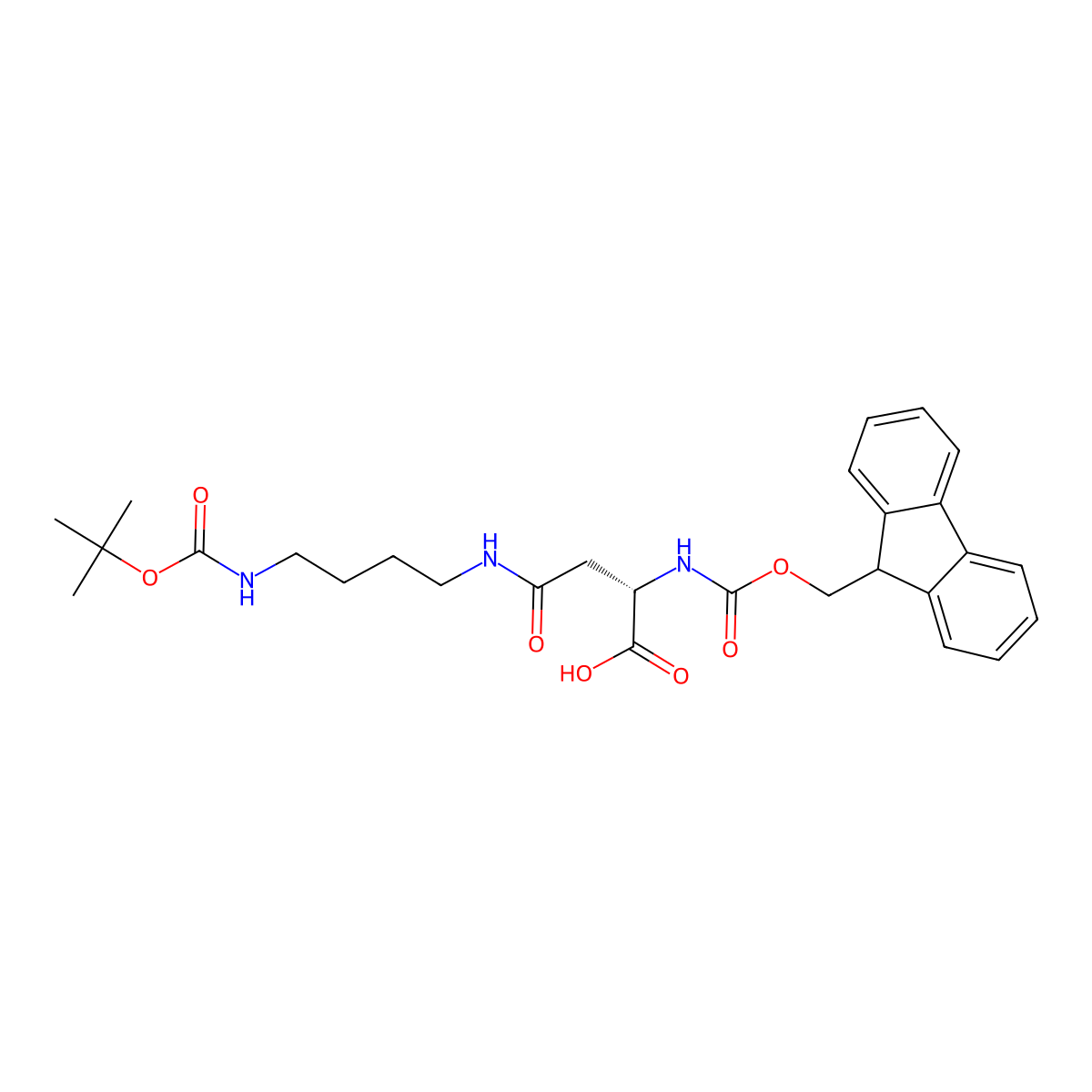 N2-Fmoc-N4-(4-Boc-aminobutyl)-L-asparagine molecular structure, CAS 710326-47-9