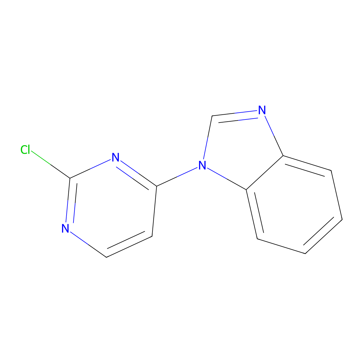 1-(2-chloropyrimidin-4-yl)-1H-benzo[d]imidazole molecular structure, CAS 710328-94-2