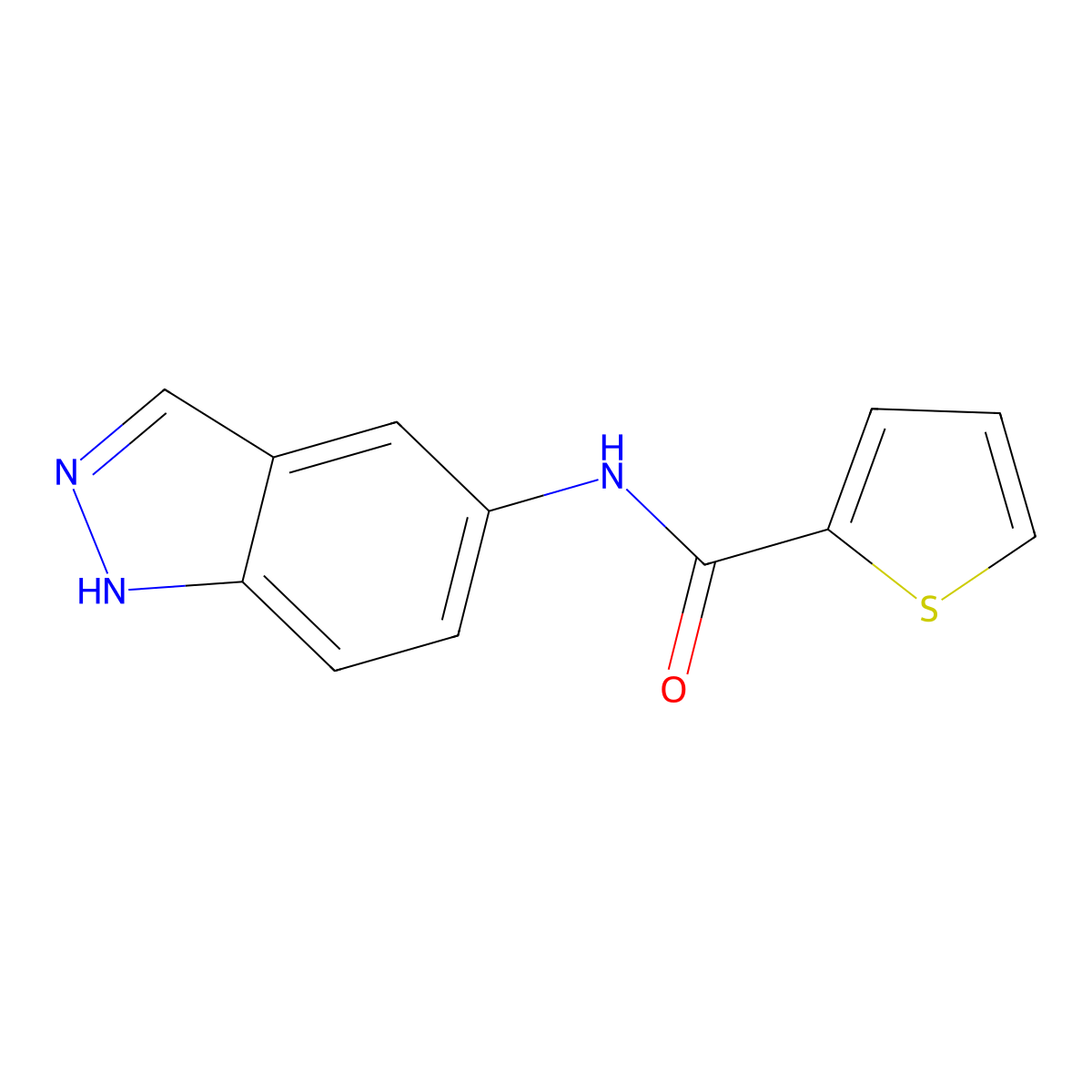 N-(1H-indazol-5-yl)thiophene-2-carboxamide molecular structure, CAS 710329-39-8