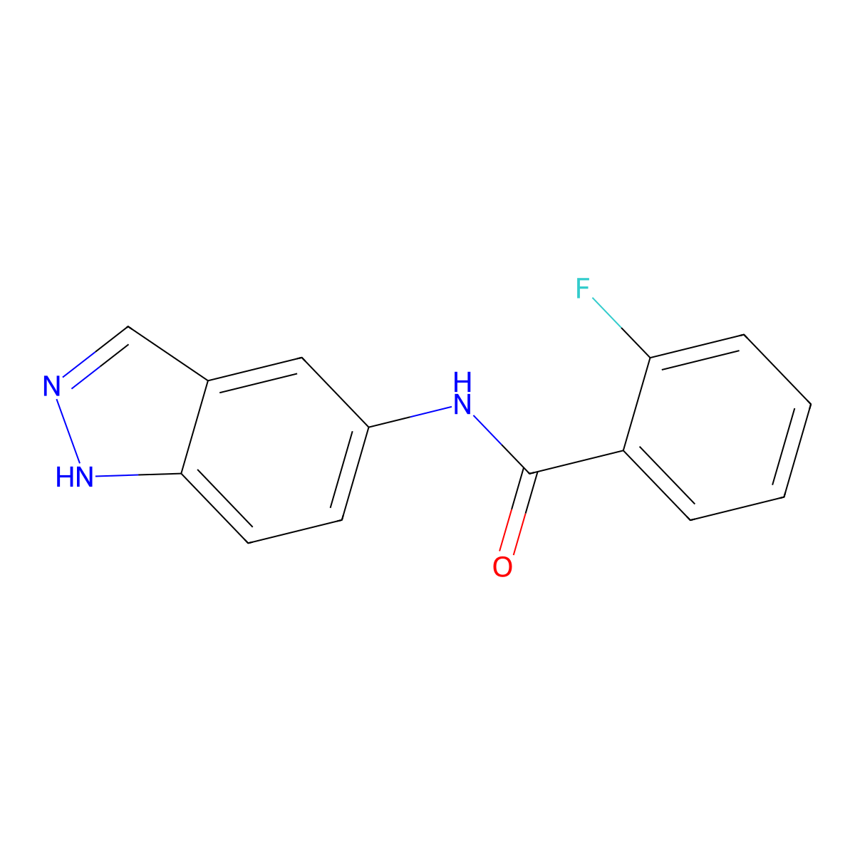 2-fluoro-N-(1H-indazol-5-yl)benzamide molecular structure, CAS 710329-44-5