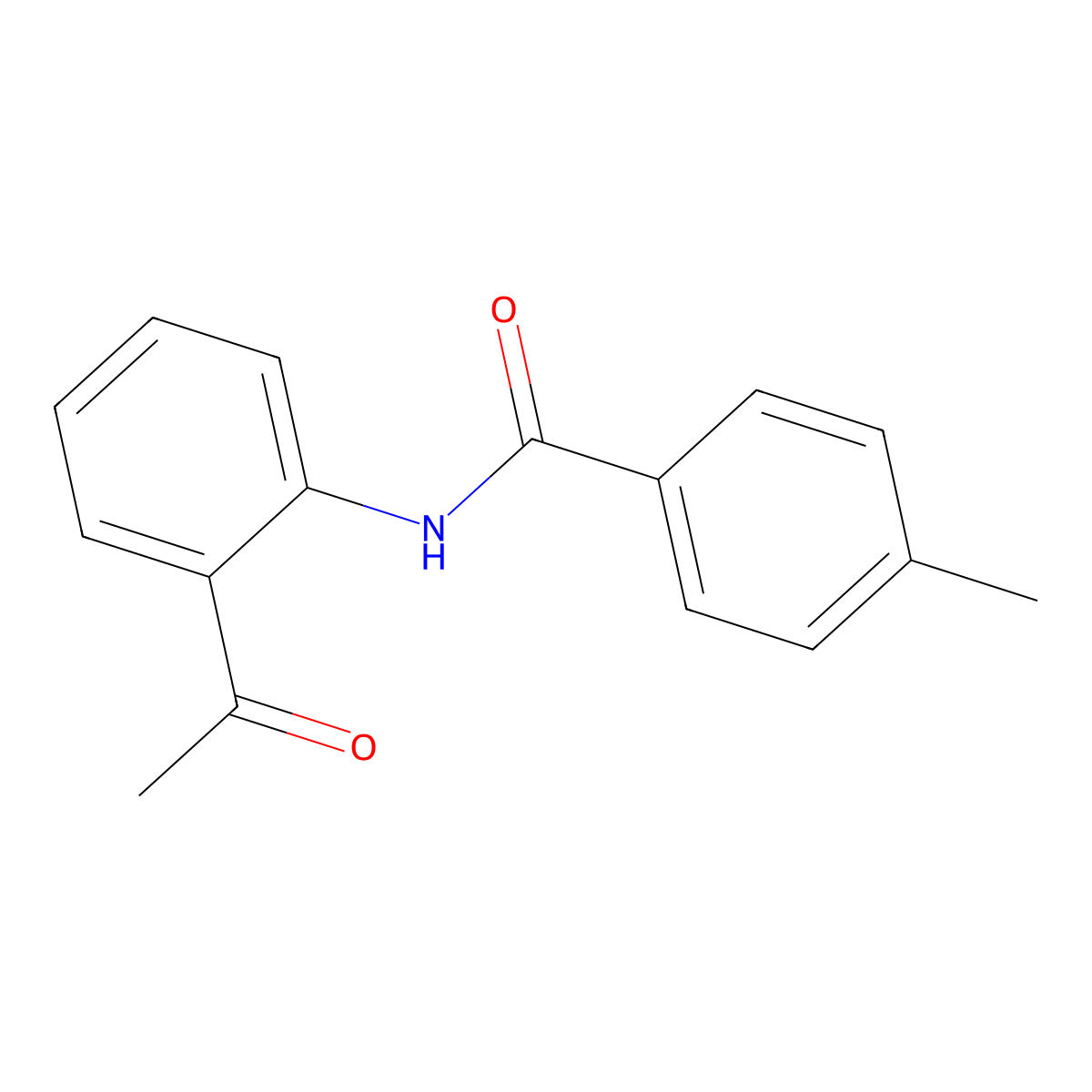 N-(2-acetylphenyl)-4-methylbenzamide molecular structure, CAS 710330-32-8
