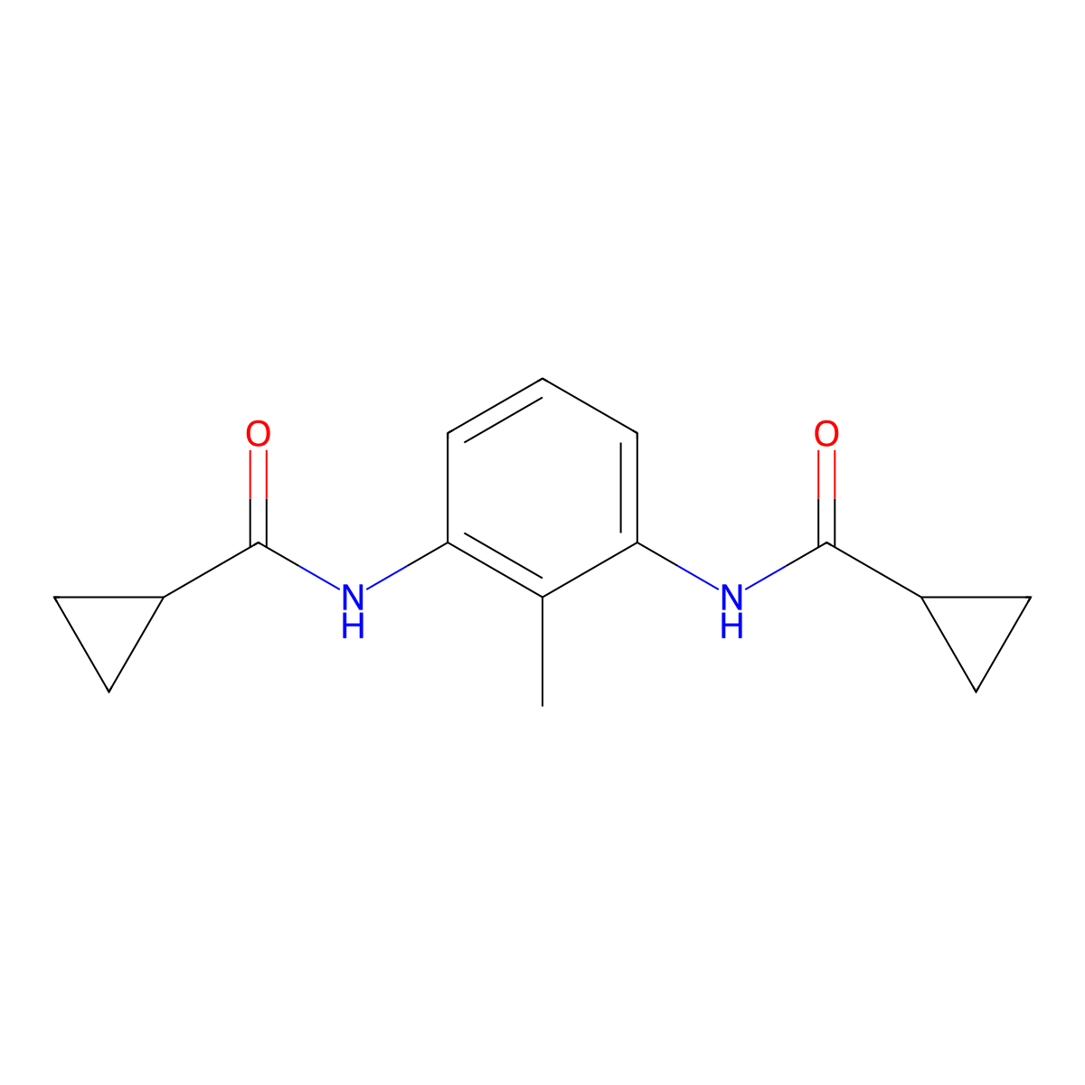 N-[3-(cyclopropanecarbonylamino)-2-methylphenyl]cyclopropanecarboxamide molecular structure, CAS 710330-54-4