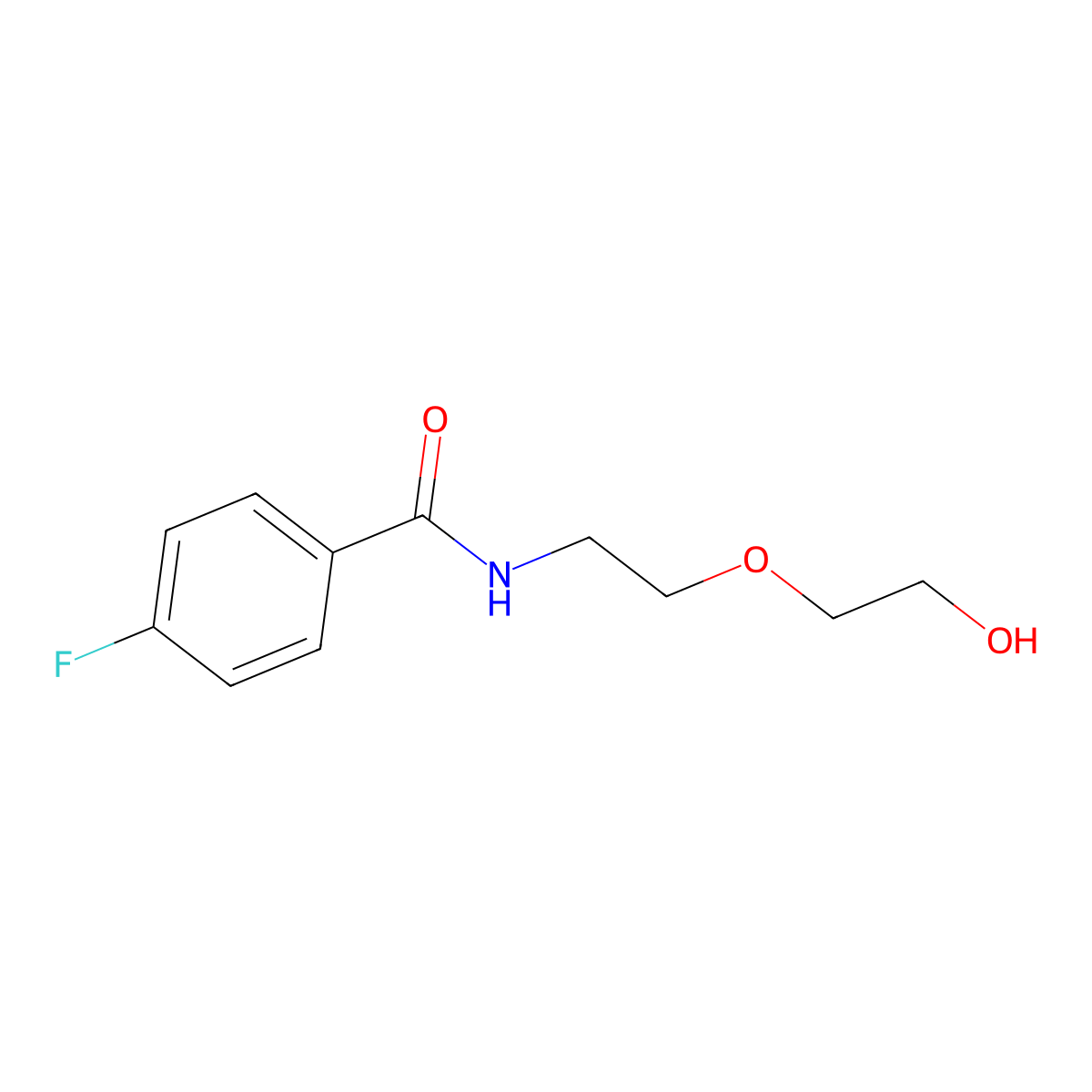 4-Fluoro-n-(2-(2-hydroxyethoxy)ethyl)benzamide molecular structure, CAS 710330-98-6