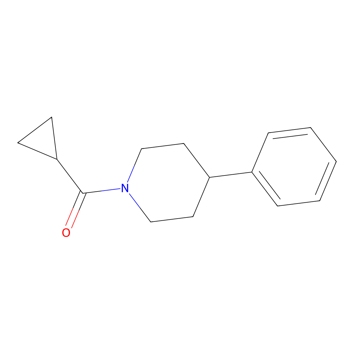 1-Cyclopropanecarbonyl-4-phenylpiperidine molecular structure, CAS 710331-17-2