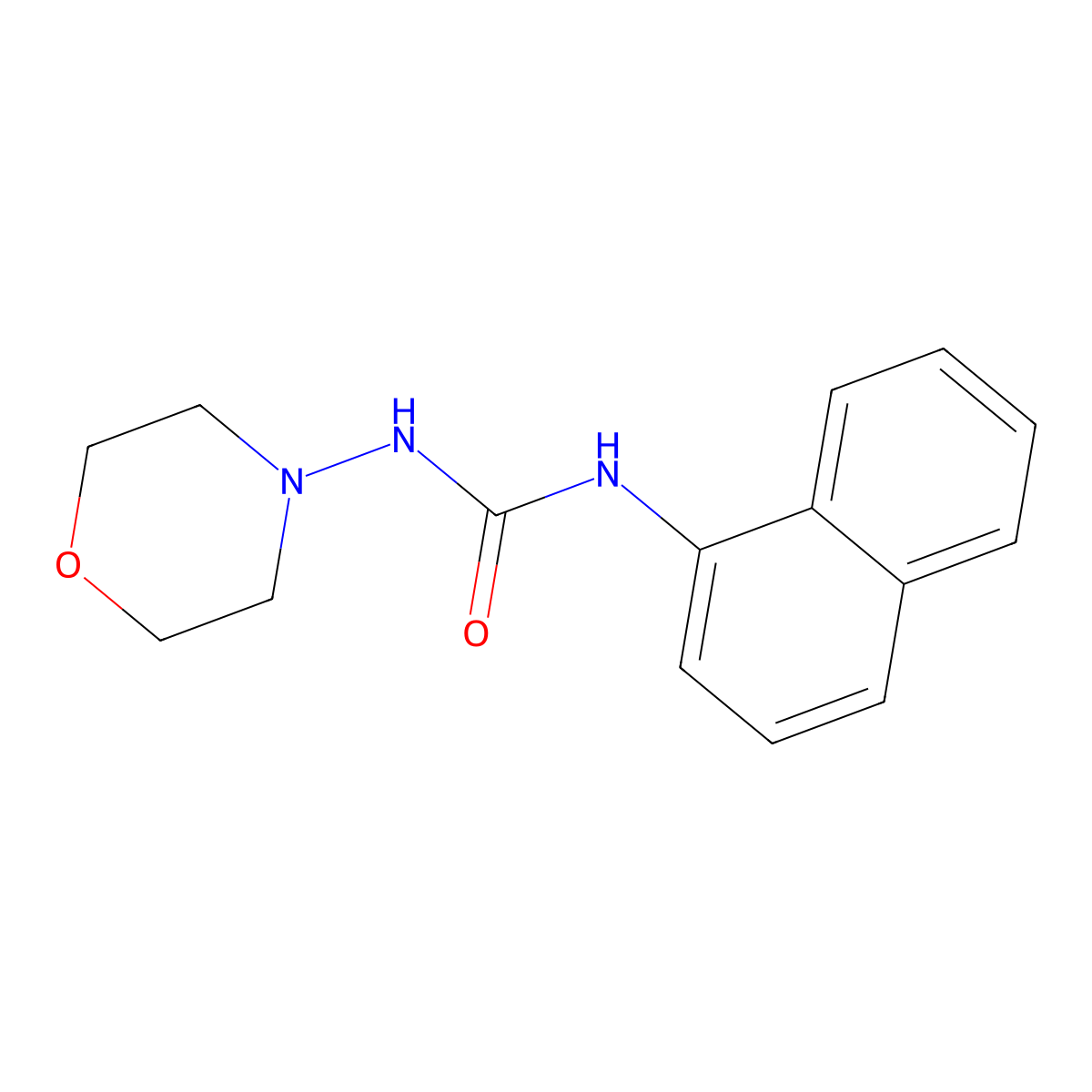 N-(4-Morpholinyl)-N'-(1-naphthyl)urea molecular structure, CAS 710332-51-7